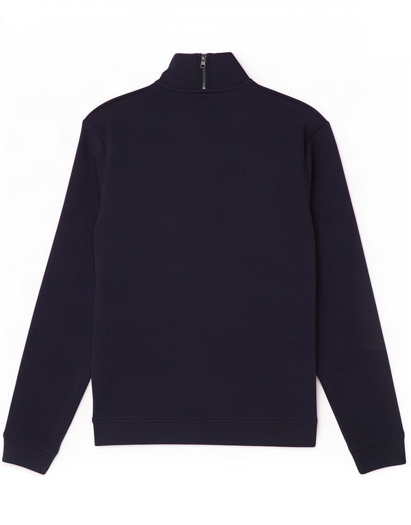 Ted Baker Mens Zip Neck Sweatshirt Jumper Size 3 Medium Navy Blue Cotton