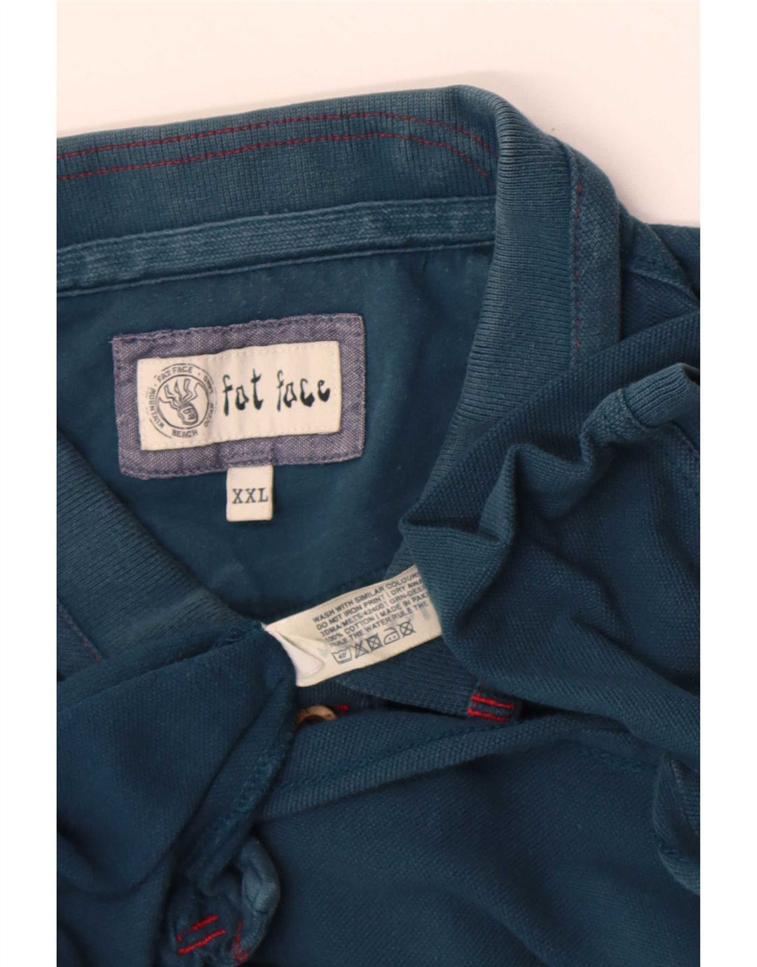 Polo da uomo Fat Face 2XL in cotone blu