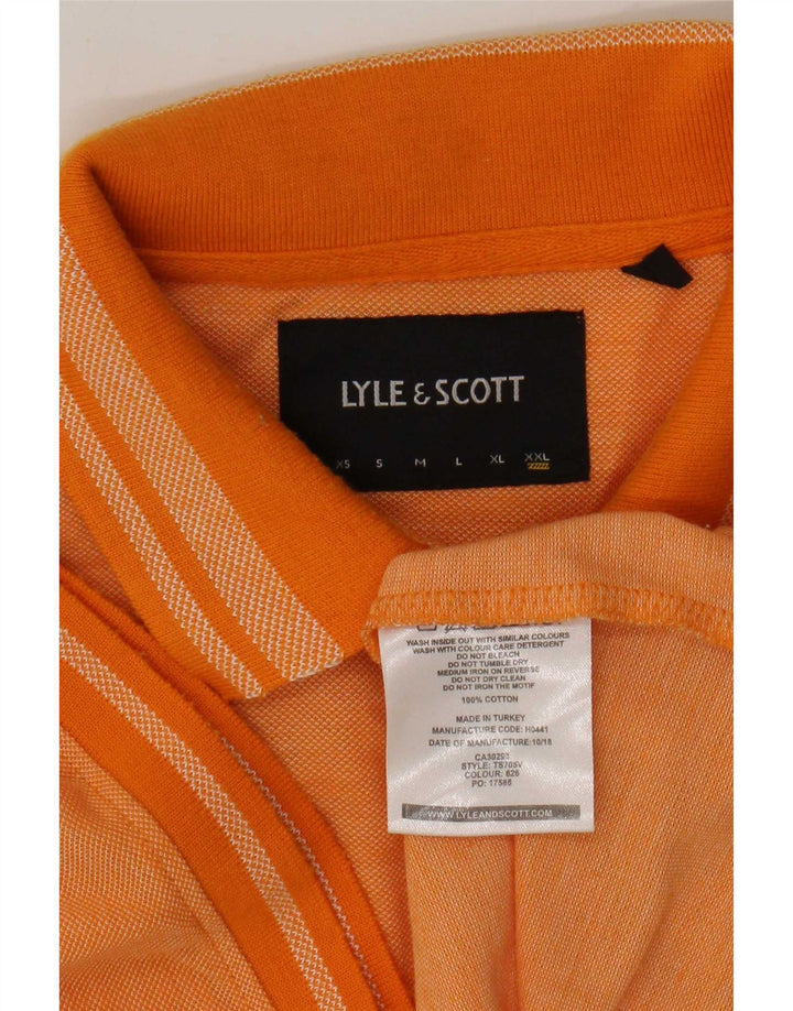 Polo da uomo Lyle & Scott 2XL in cotone arancione