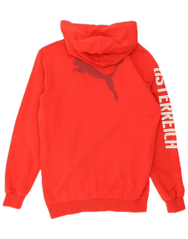 Felpa con cappuccio grafica da ragazzo Puma 15-16 anni in cotone rosso