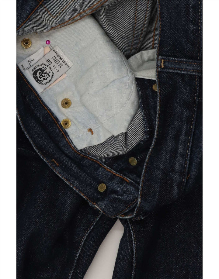 Jeans dritti da uomo Diesel W28 L28 in cotone blu navy