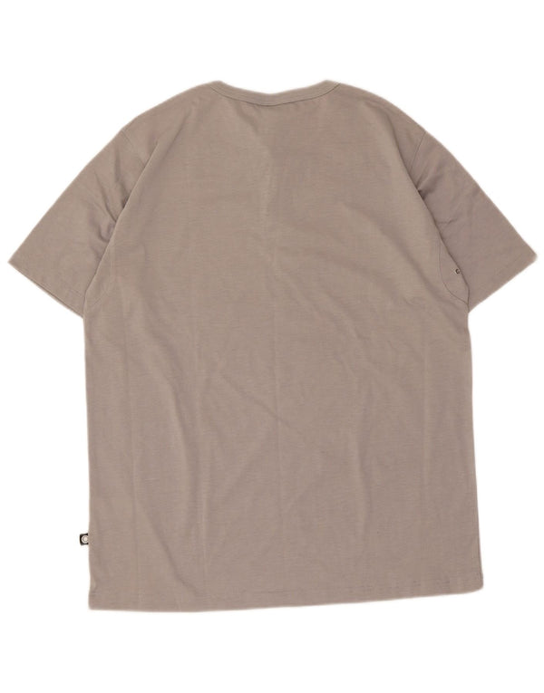 Vintage Mens T-Shirt Top Medium Grey Polyester