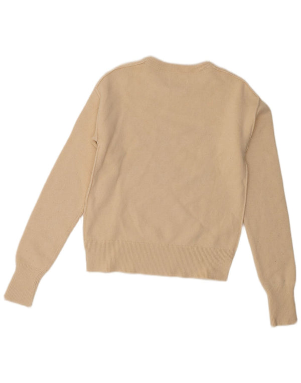 Maglione maglione girocollo con grafica per ragazze Calvin Klein 13-14 anni Beige