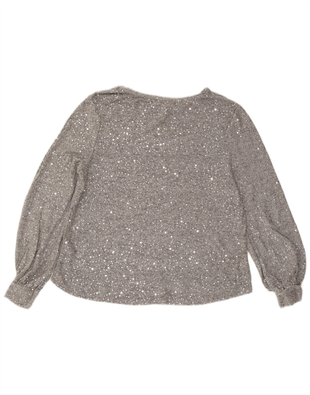 Camicetta a maniche lunghe da donna Oasis UK 16 Large Viscosa grigia