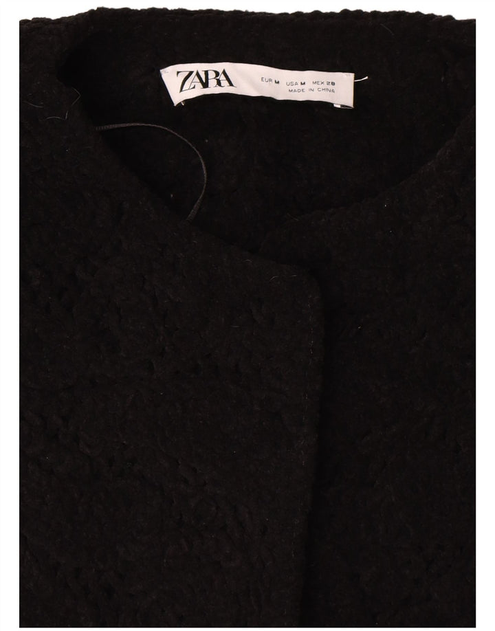 Giacca blazer oversize a maniche corte da donna Zara UK 14 media nera