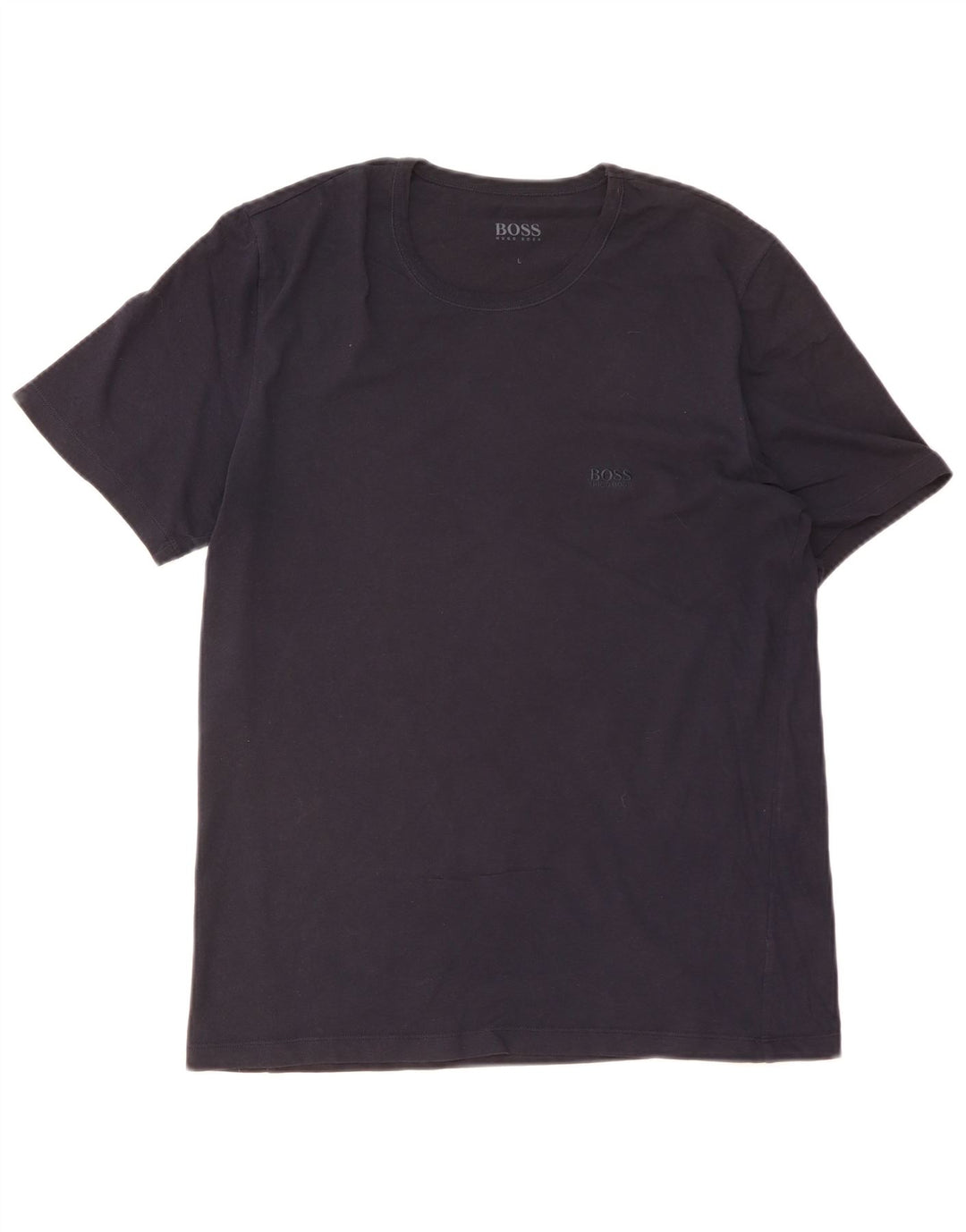 T-shirt da uomo Hugo Boss Top Large in cotone blu navy