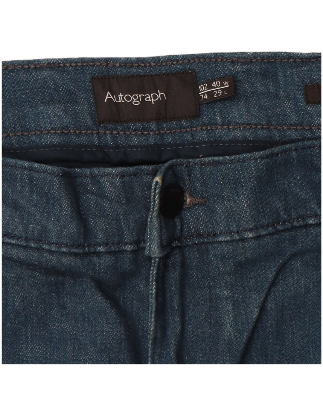 Jeans slim da uomo autografi W40 L29 cotone blu navy