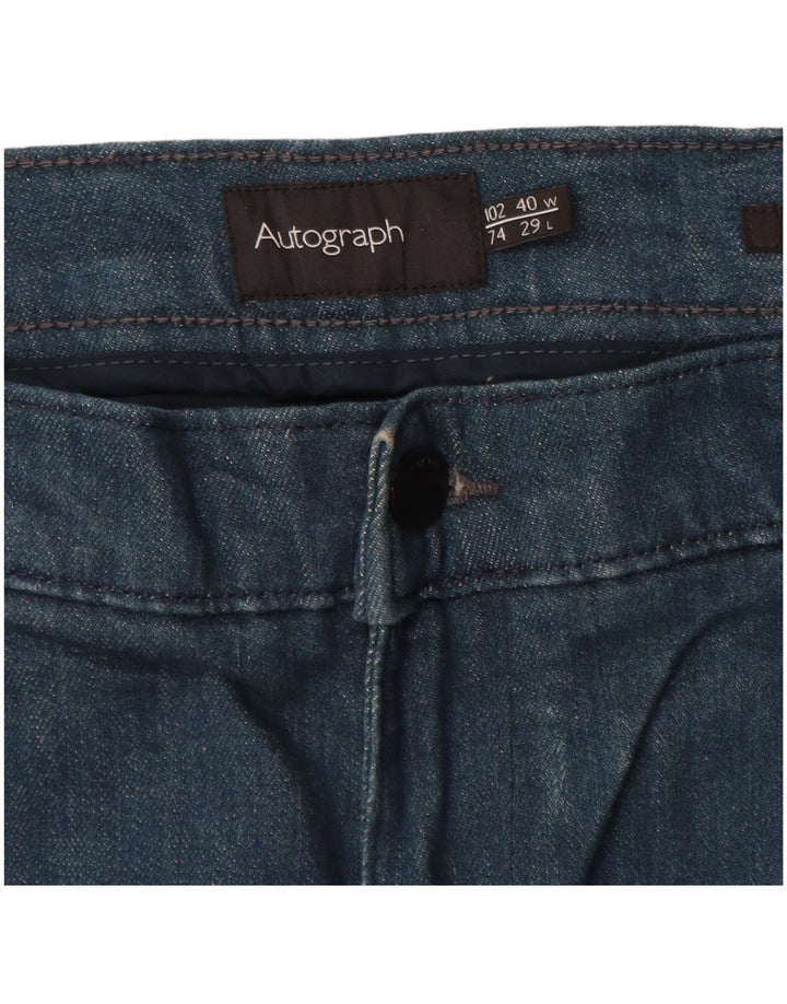 Jeans slim da uomo autografi W40 L29 cotone blu navy