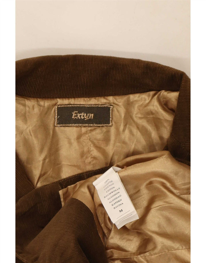 Extyn Giacca da donna in velluto a coste a 2 bottoni, UK 12, cotone marrone medio