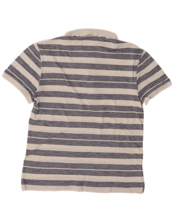 Lacoste Mens Slim Fit Polo Shirt Size 4 Medium White Striped Cotton