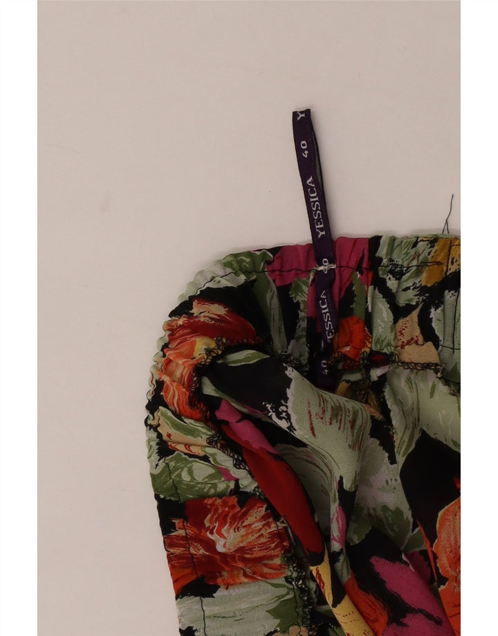 Gonna a pieghe da donna Yessica EU 40 media W30 floreale multicolore