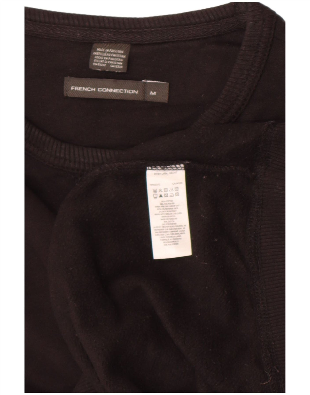 FRENCH CONNECTION Felpa da uomo Maglione medio cotone nero