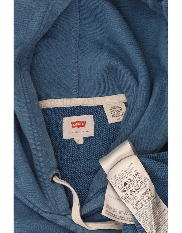 Maglione con cappuccio grafico da uomo Levi's grande in cotone blu