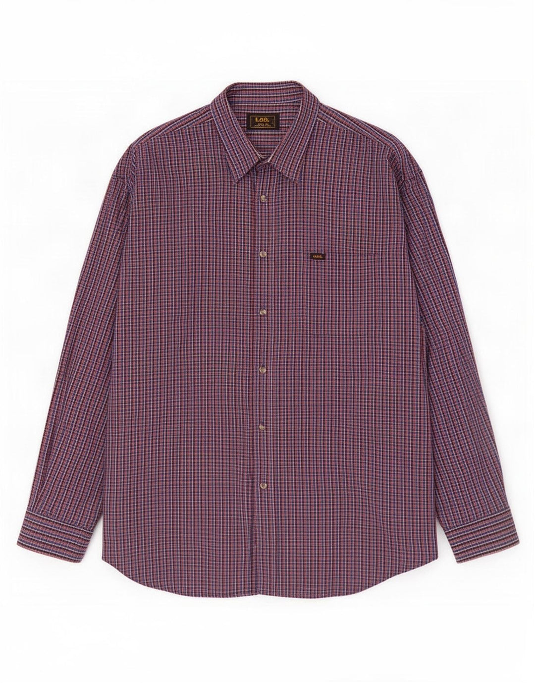 Camicia da uomo Lee 2XL in cotone a quadretti multicolore