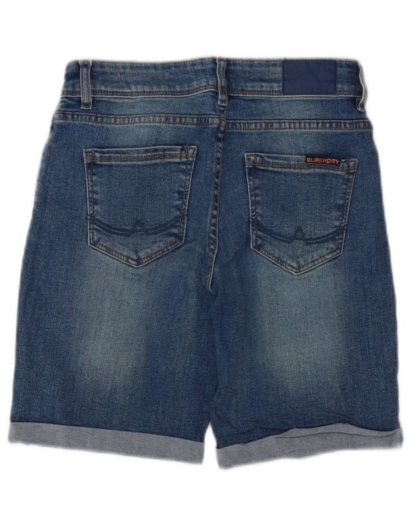Bermuda da donna in denim SUPERDRY W26 piccolo cotone blu