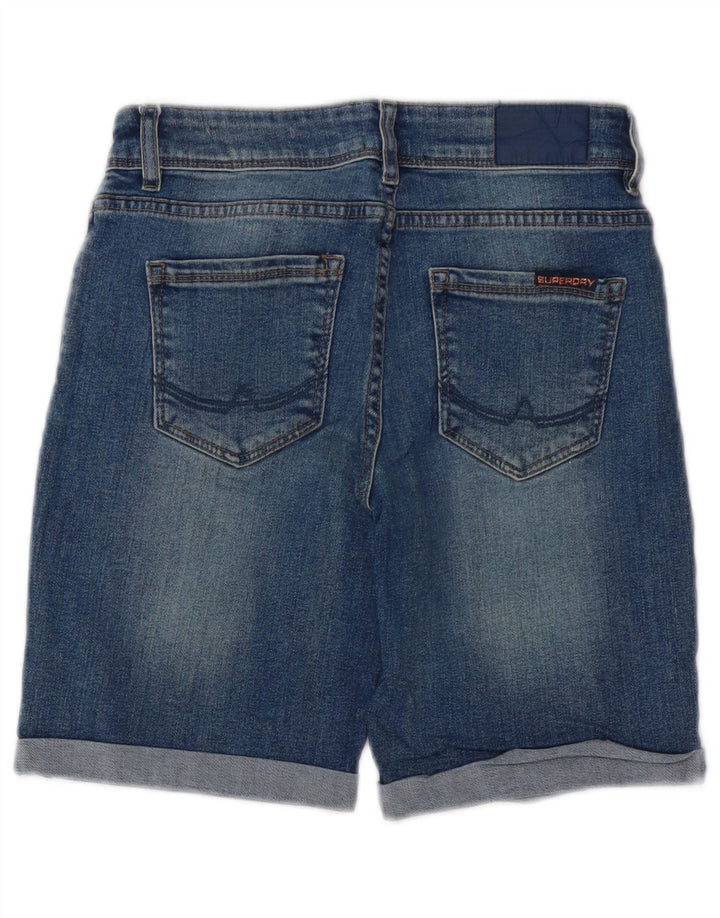 Bermuda da donna in denim SUPERDRY W26 piccolo cotone blu