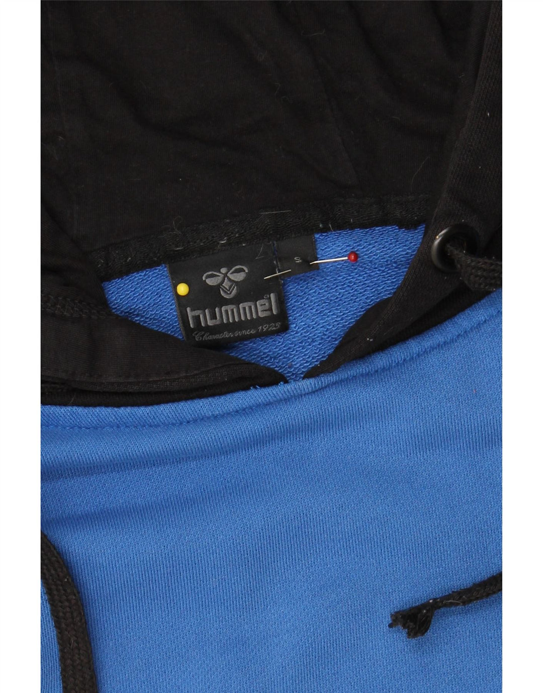 HUMMEL Mens Graphic Hoodie Jumper Small Blue Cotton Vintage Hummel and Second-Hand Hummel from Messina Hembry 