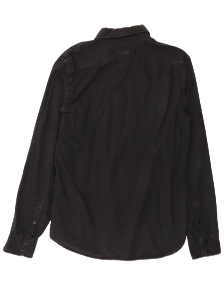 Camicia da uomo G-Star in cotone nero medio