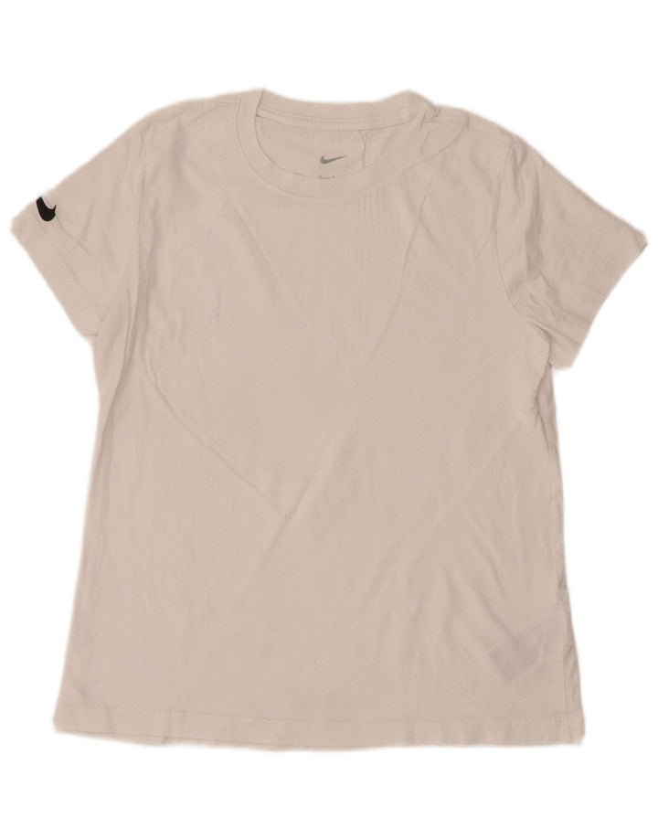 T-shirt da donna NIKE Top UK 12 cotone bianco medio
