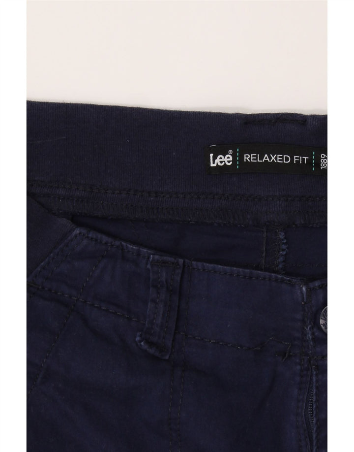 LEE Womens Relaxed Fit Cargo Trousers US 8 Medium W30 L23 Navy Blue Cotton Vintage Lee and Second-Hand Lee from Messina Hembry 