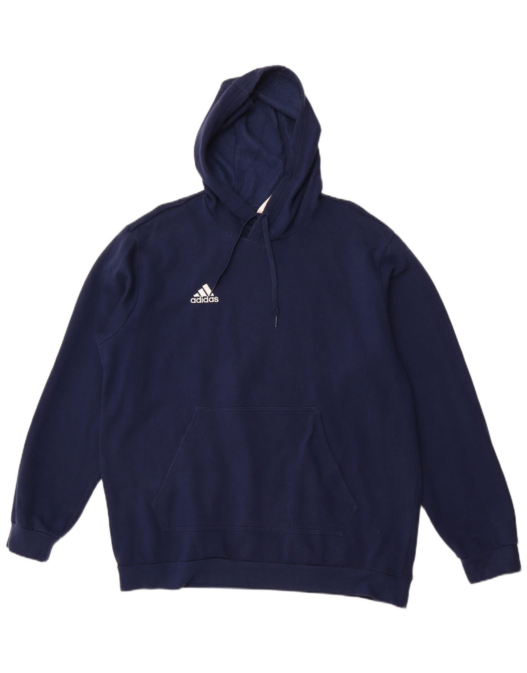 Felpa con cappuccio da uomo ADIDAS XL in cotone blu navy