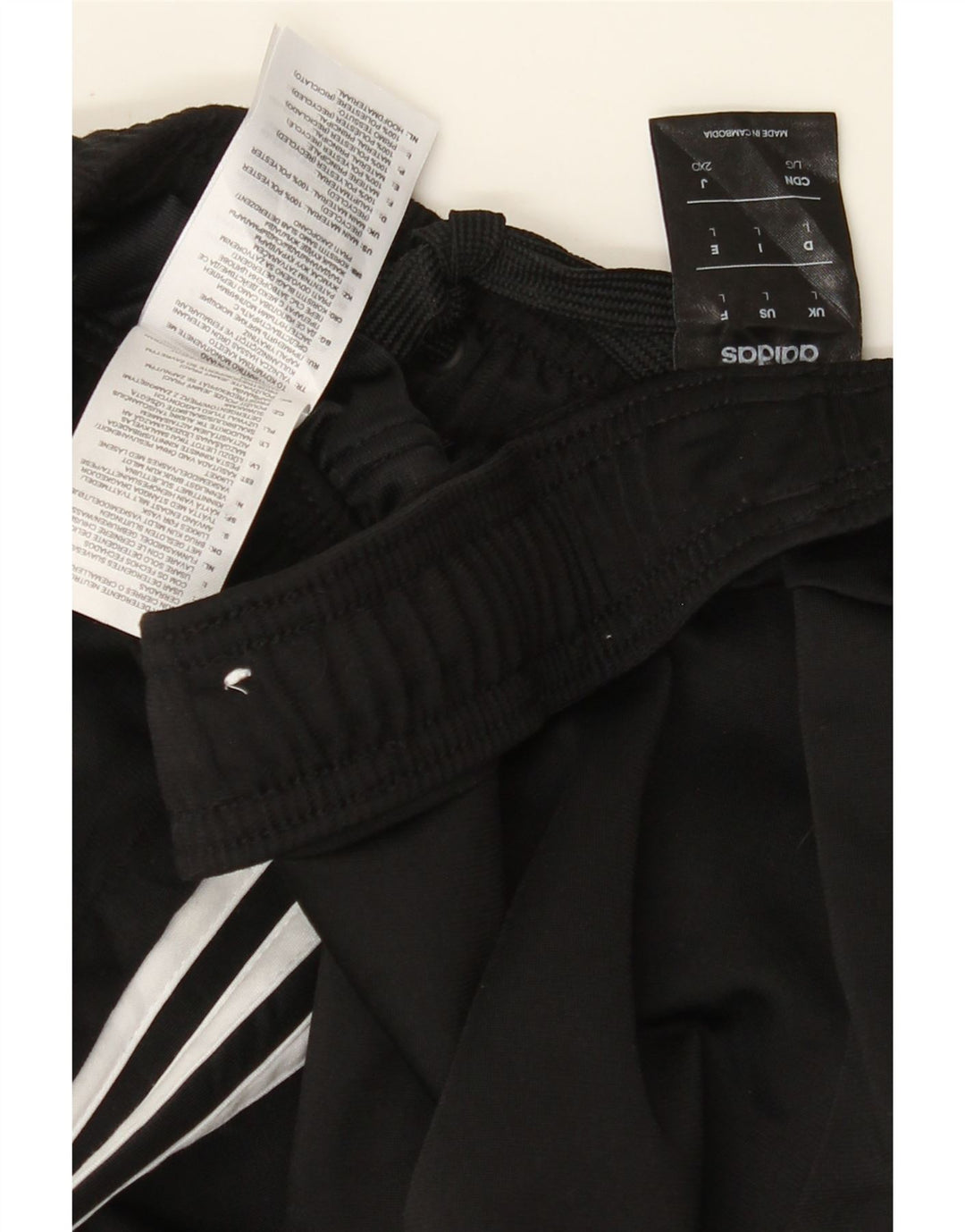 ADIDAS Mens Tracksuit Trousers Joggers Large Black Polyester