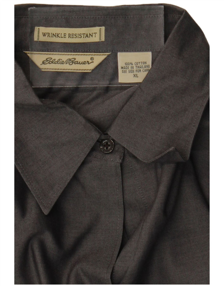 Camicia da donna EDDIE BAUER UK 18 XL Cotone grigio