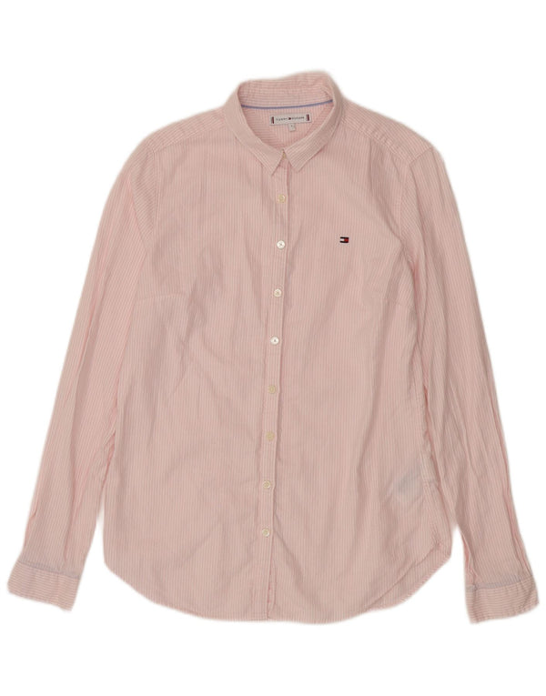 Camicia da donna Tommy Hilfiger US 8 cotone a righe rosa medio