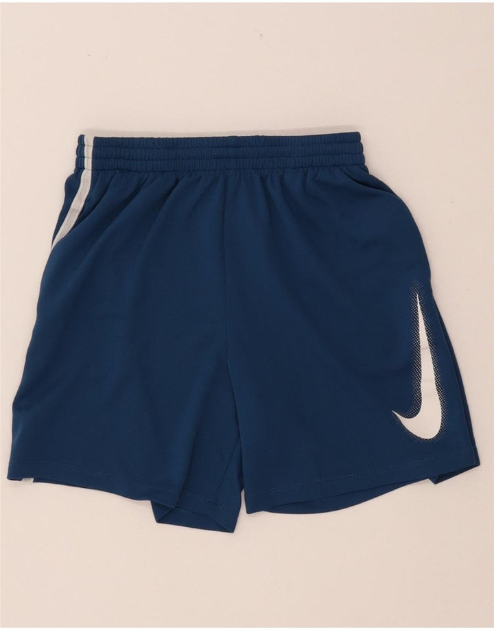 Pantaloncini sportivi NIKE per ragazze Dri Fit 12-13 anni Large Blu Navy Colorblock