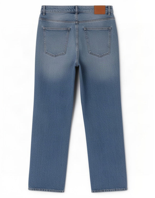 Jeans dritti da donna Zara EU 42 Large W32 L28 Cotone blu