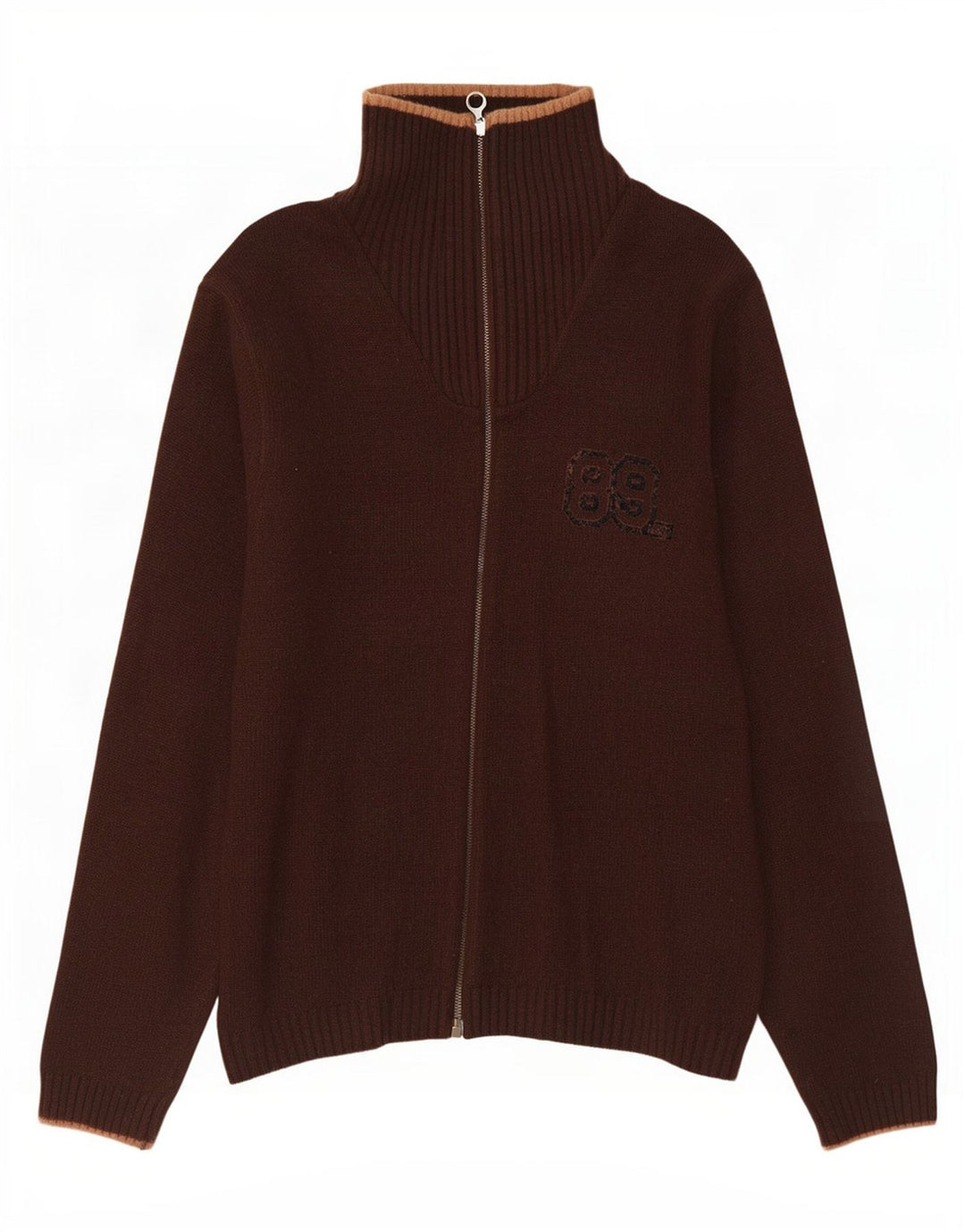 Maglione cardigan grafico da uomo Lee in lana marrone medio
