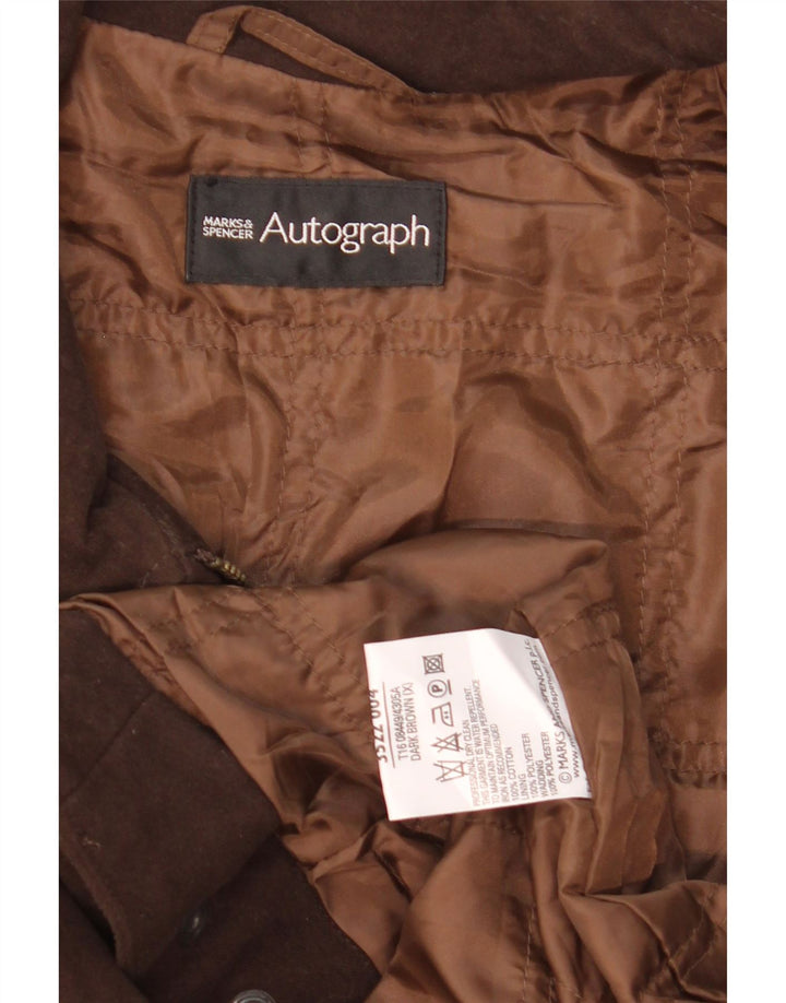 Giubbotto bomber autografo da uomo Marks & Spencer UK 42 XL cotone marrone