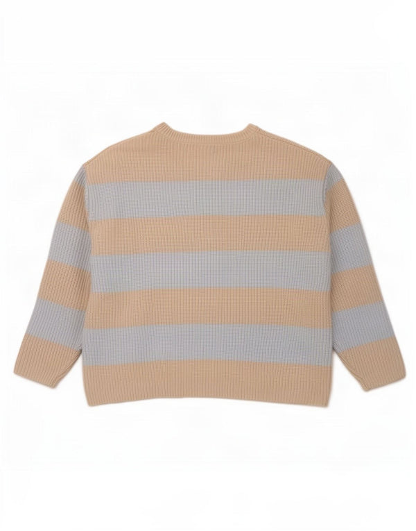 Marks & Spencer Maglione da uomo con scollo a barca a righe grandi bianco sporco
