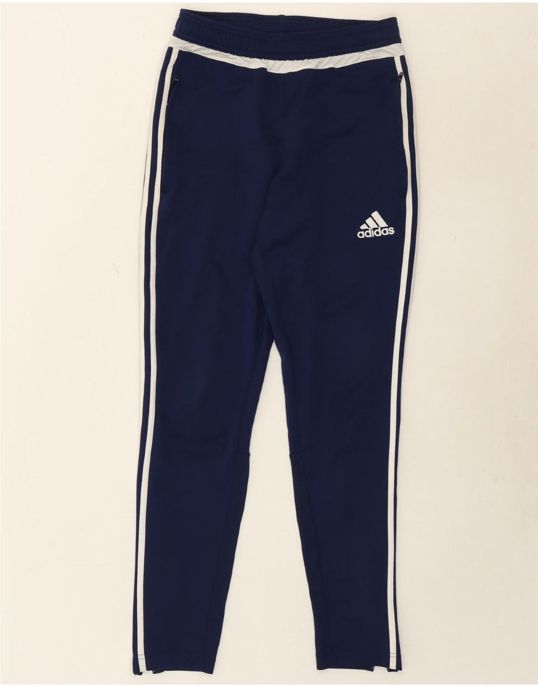 ADIDAS Mens Tracksuit Trousers Small  Navy Blue Polyester Vintage Adidas and Second-Hand Adidas from Messina Hembry 