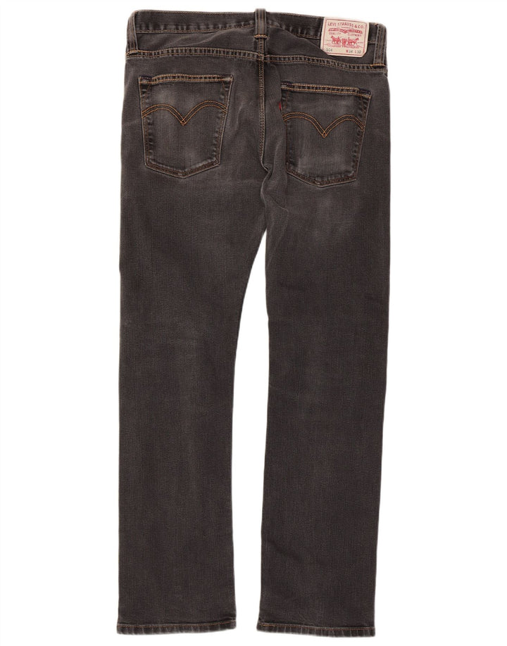 LEVI'S Jeans dritti da uomo 504 W34 L32 cotone nero