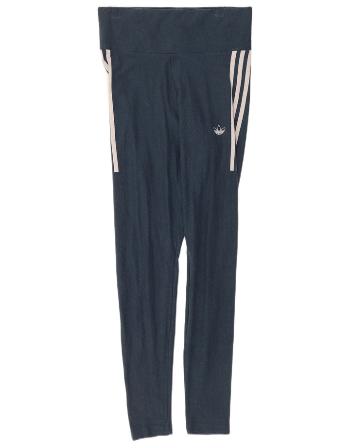 Leggings Adidas da donna UK 14 grande cotone blu navy