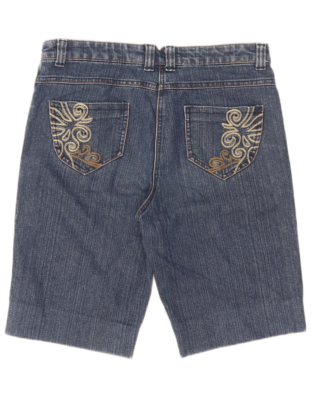 Pantaloncini di jeans da donna M&Co UK 12 medi W32 cotone blu