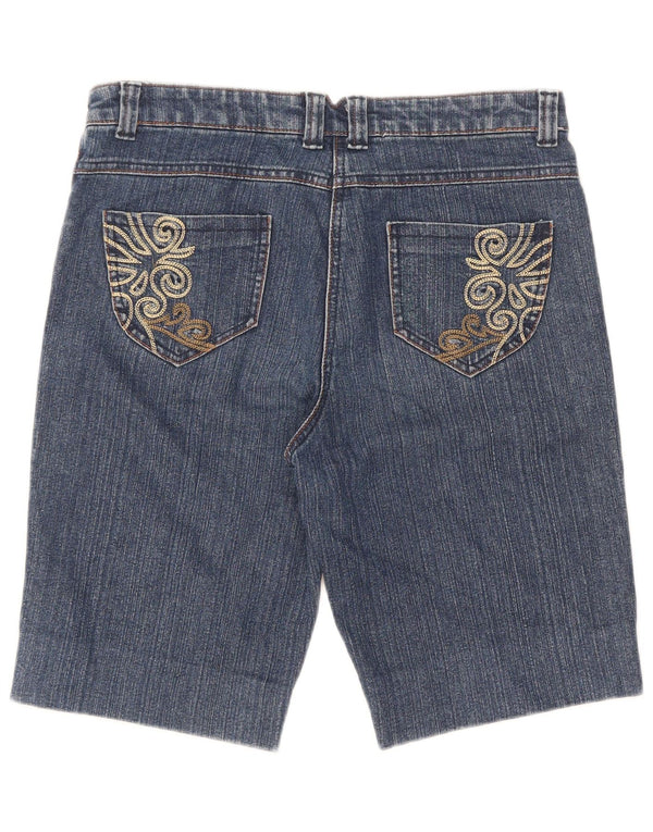 Pantaloncini di jeans da donna M&Co UK 12 medi W32 cotone blu