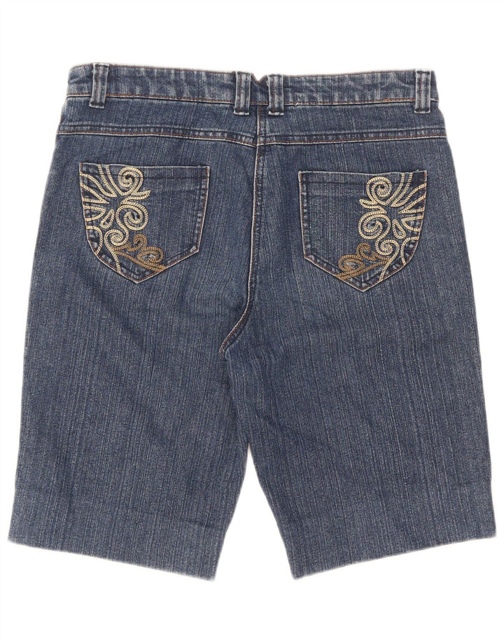 Pantaloncini di jeans da donna M&Co UK 12 medi W32 cotone blu