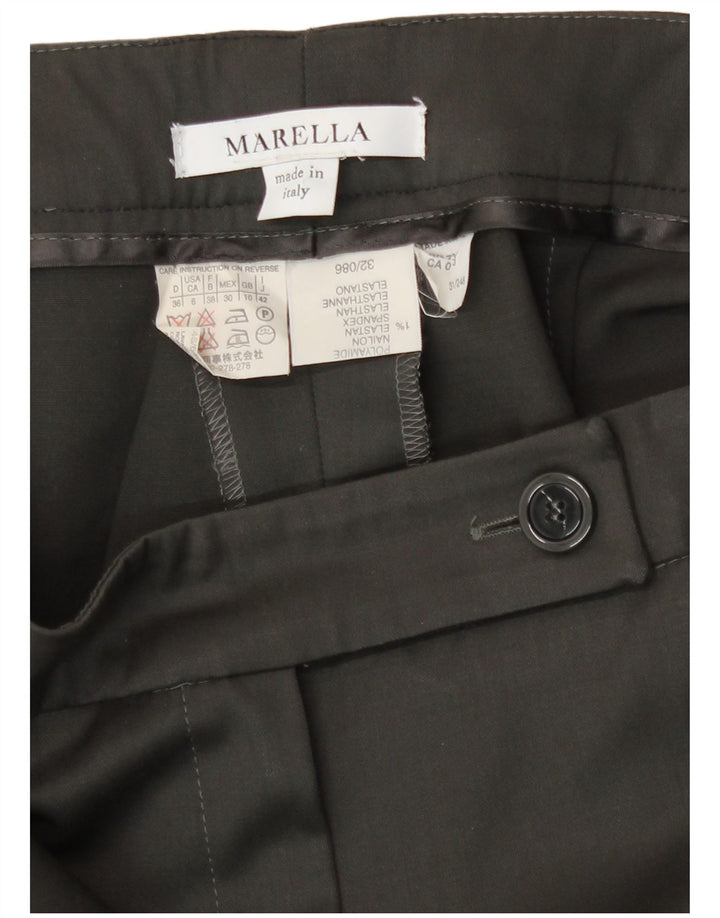 Abito da donna Marella a 2 bottoni e 2 pezzi UK 10 Small W27 L30 Lana marrone