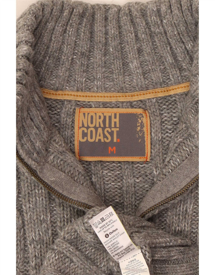 Marks & Spencer Maglione da uomo con collo con zip North Coast Grigio medio