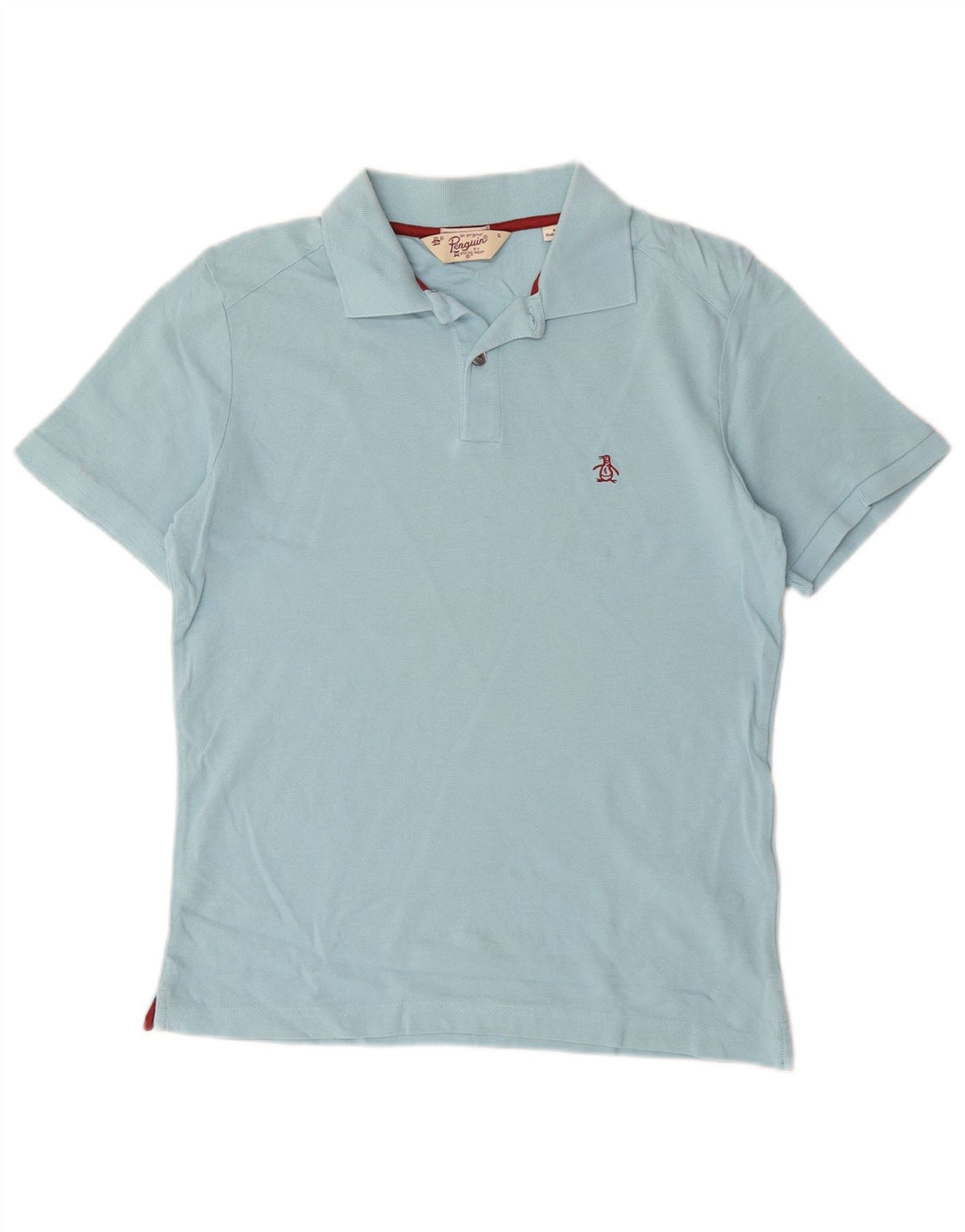 Polo da uomo Penguin piccola in cotone blu