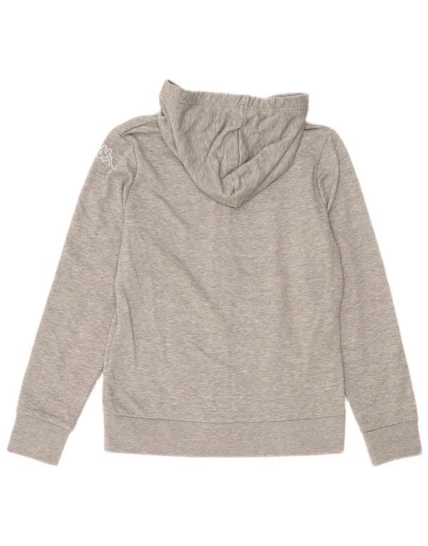 Maglione con cappuccio e zip grafica da donna Kappa UK 12 Poliestere screziato grigio medio