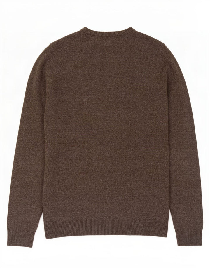 Maglione maglione girocollo da uomo Marks & Spencer marrone medio in acrilico