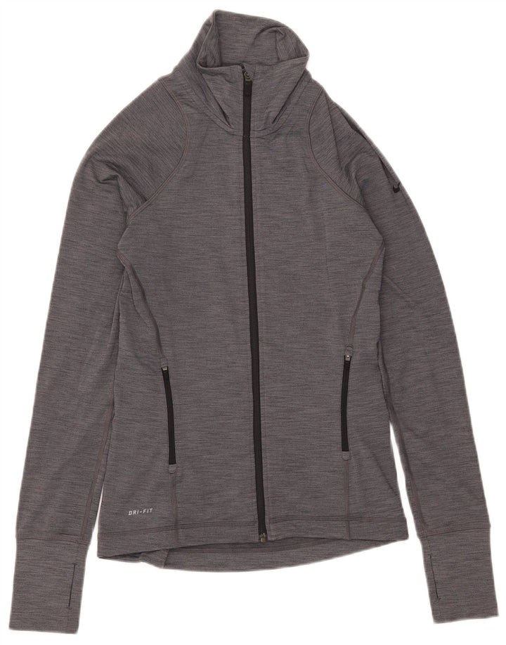 Giacca da tuta da donna Nike Dri Fit Top Jacket UK 10 Small Grey Flecked