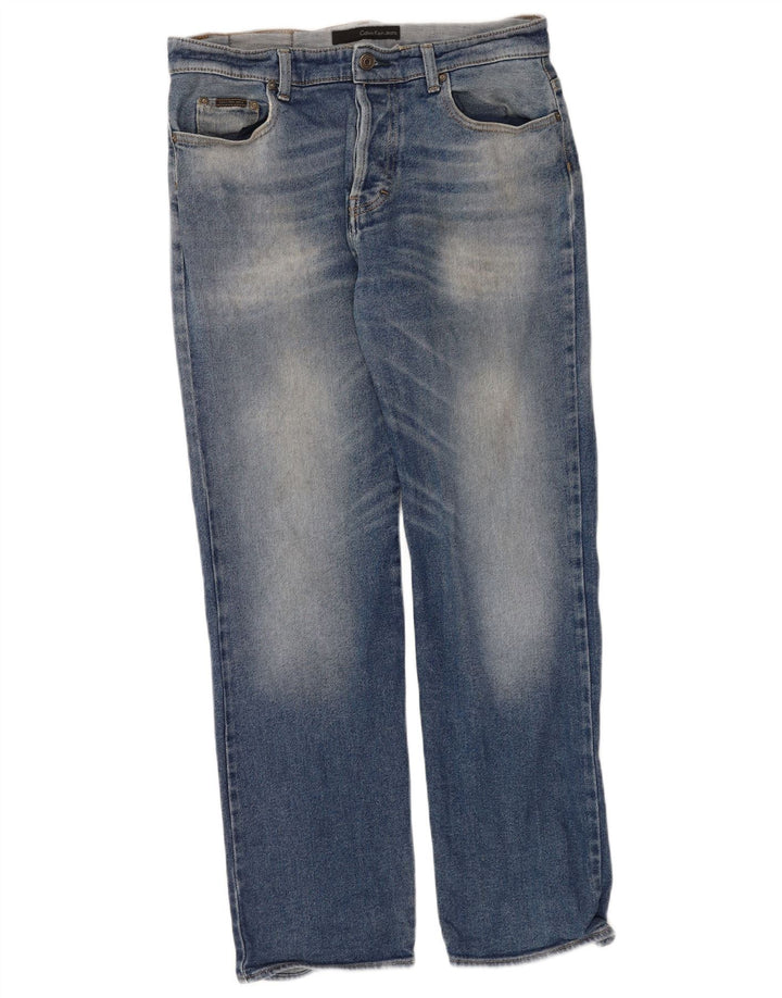Jeans dritti da uomo Calvin Klein W34 L31 Blu