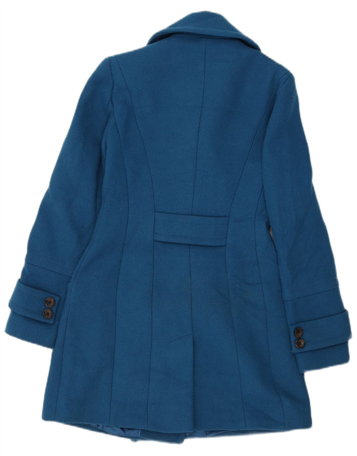 Cappotto doppiopetto da donna Marks & Spencer UK 6 XS poliestere blu