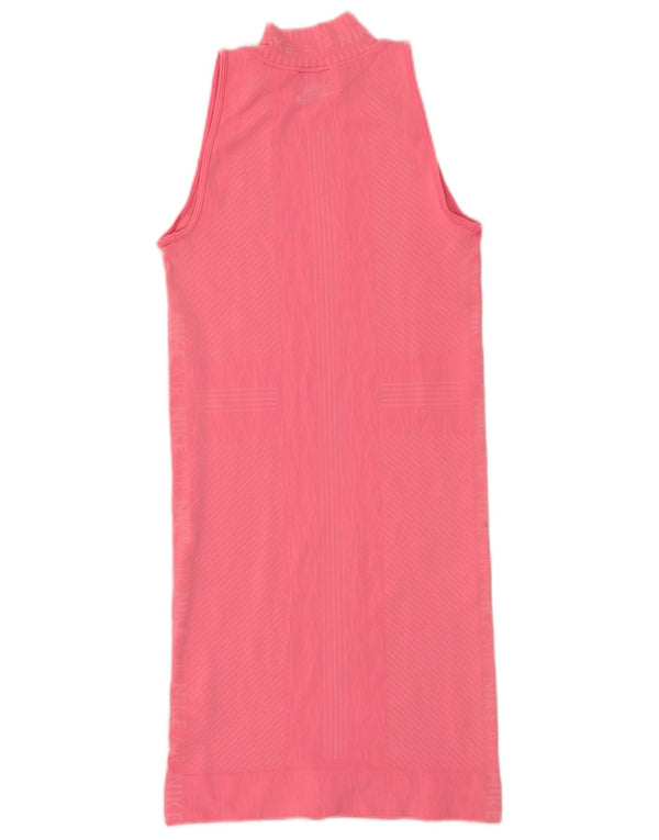 Abito t-shirt senza maniche con grafica Nike da donna UK 8 piccolo poliestere rosa
