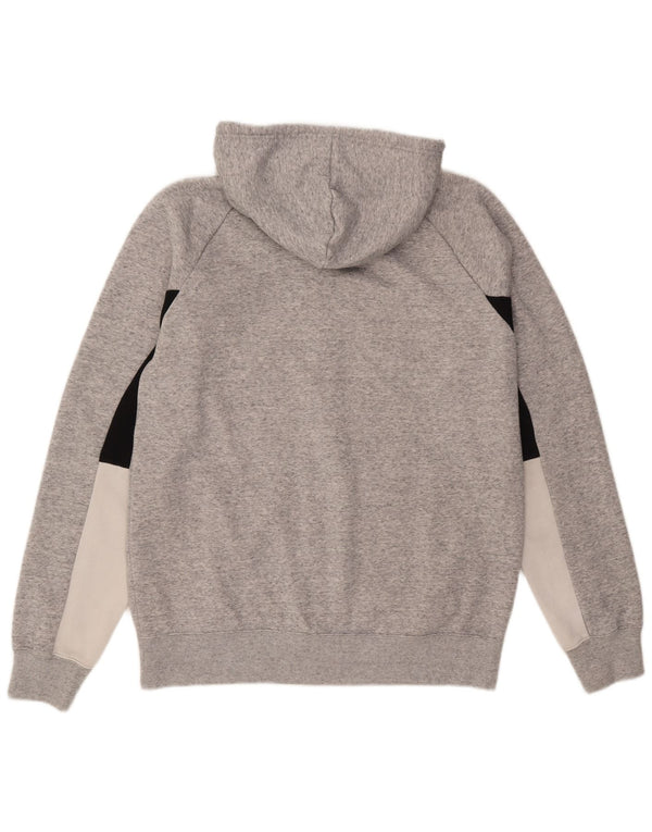 Maglione con cappuccio e zip grafica da uomo Champion 2XL in cotone color block grigio