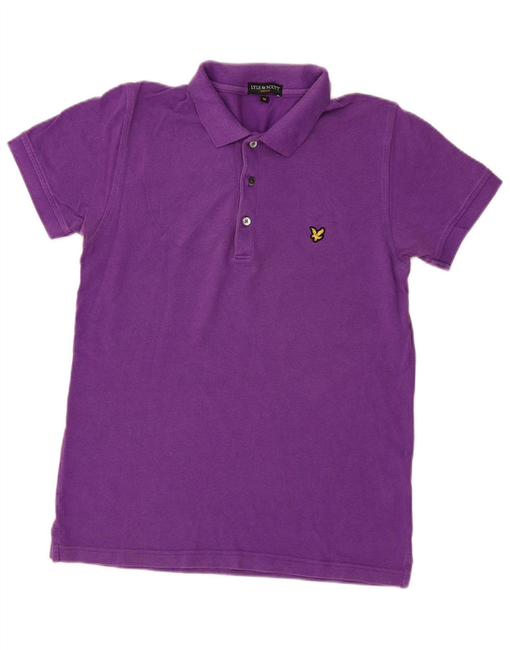 Polo da uomo Lyle & Scott in cotone viola medio